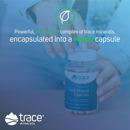 Trace Minerals ConcenTrace Trace Mineral Capsules - ConcenTrace Capsules for Overall Health - Bone Strength, Muscle Recovery & Energy Support Trace Minerals