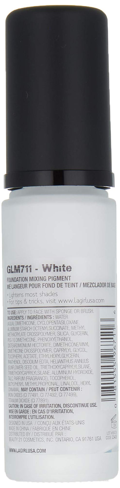 L.A. Girl PRO.color Foundation Mixing Pigment, White GLM711N L.A. Girl