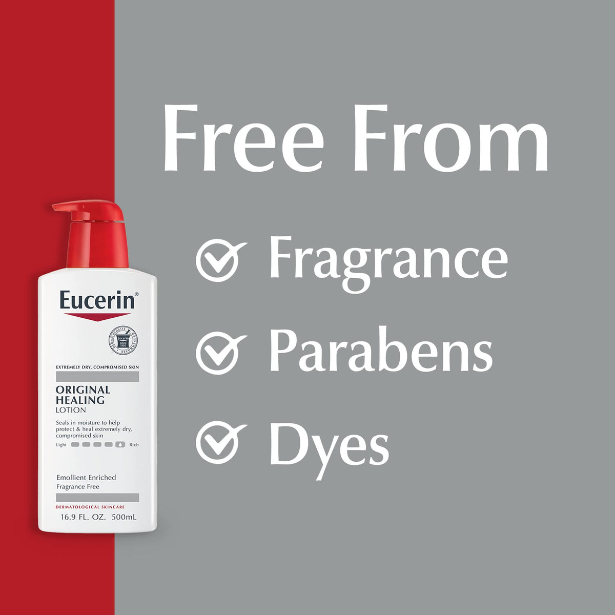 Eucerin Original Healing Lotion, Emollient Enriched, 16.9 FL OZ Eucerin