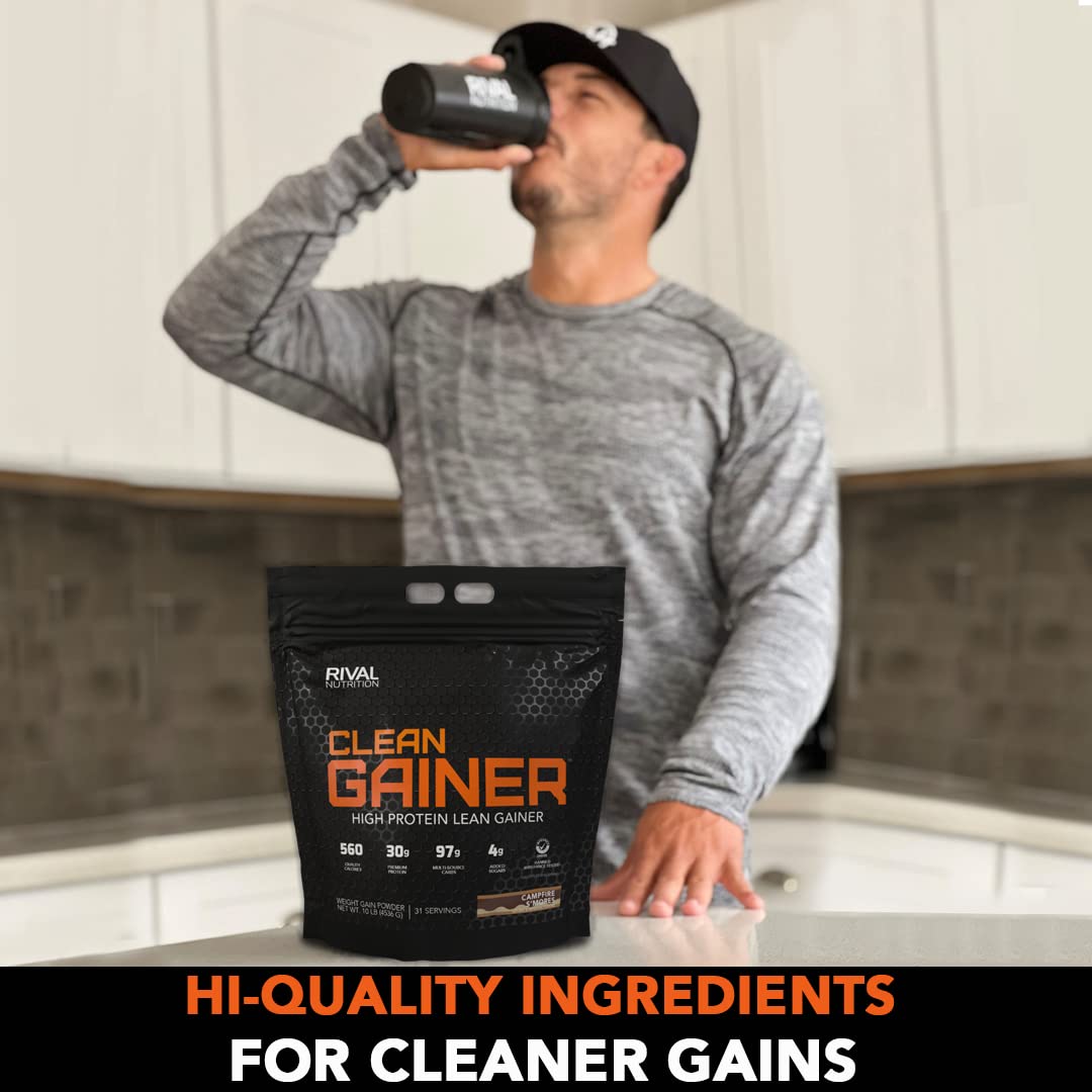 Rivalus Clean Gainer - Chocolate Fudge 10 Pound - Delicious Lean Mass Gainer Rivalus buy australia supplements