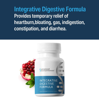 Advanced Bionutritionals – Integrative Digestive Formula, Support Healthy Digestion with Ginger Root, Natural Digestive Relief for Heartburn, Bloating, Constipation, Diarrhea, Non GMO (60 Tablets)