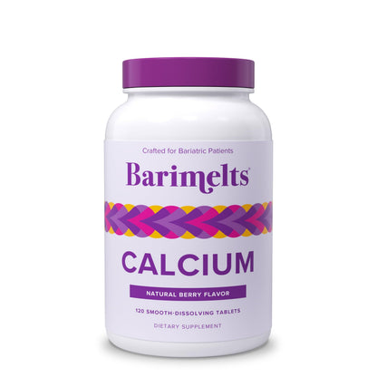 BariMelts Calcium Citrate with Vitamin D3 & Magnesium, 120 Smooth-Dissolving Tablets (1-Month Supply), Bariatric Calcium Supplements BariMelts