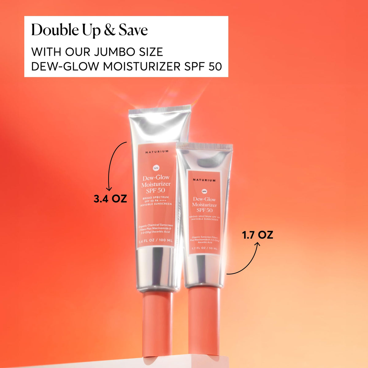 Naturium Dew-Glow Moisturizer SPF 50 PA++++, Daily Moisturizing Sunscreen & Face Primer, Skin Protector with Dewy Finish, 1.7 oz Naturium