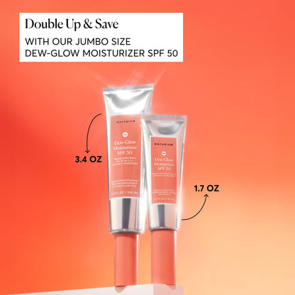 Naturium Dew-Glow Moisturizer SPF 50 PA++++, Daily Moisturizing Sunscreen & Face Primer, Skin Protector with Dewy Finish, 1.7 oz Naturium