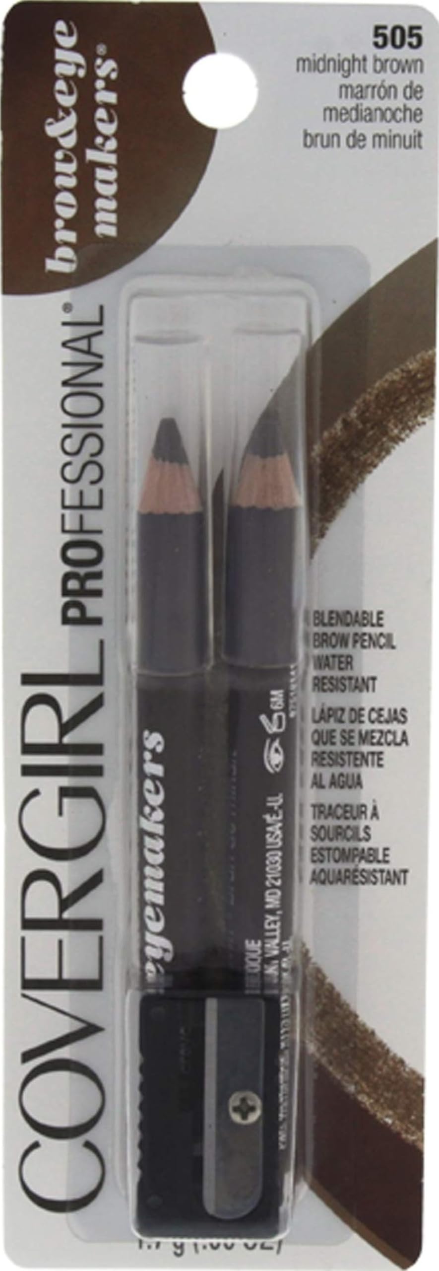 COVERGIRL - Easy Breezy Brow Fill + Define Brow Pencil, Sharpener Included, Long-Lasting, Deeply Pigmented, Blendable Formula, 100% Cruelty-Free COVERGIRL