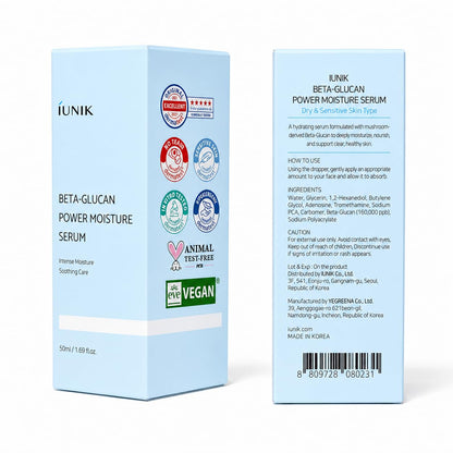 IUNIK Beta-Glucan Power Moisture Serum - Deep Hydration 1.69 fl oz IUNIK
