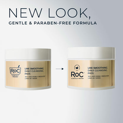 RoC Resurfacing Disks, Line Smoothing Exfoliating Makeup Remover Pads 28 CT RoC