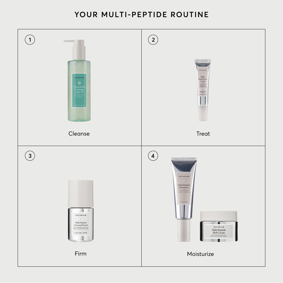 Naturium Multi-Peptide Rich Cream, Hydrating & Nourishing to Help Appearance of Fine Lines & Wrinkles, Vegan & Cruelty-Free, 1.7 oz Naturium