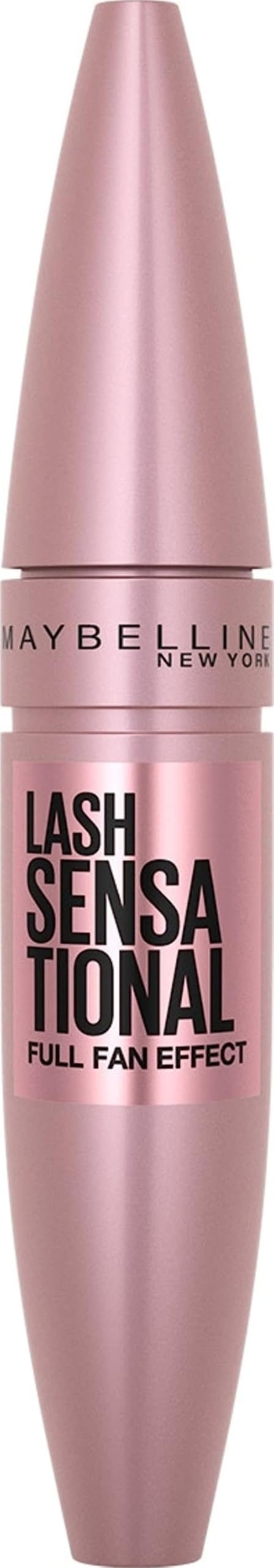 Maybelline Lash Sensational Washable Mascara, Lengthening and Volumizing for a Full Fan Effect, Blackest Black, 1 Count MAYBELLINE