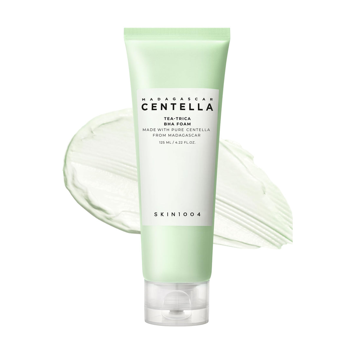 SKIN1004 Tea-Trica BHA Foam, Makeup Remover with Centella Asiatica & Tea Tree, Korean Face Cleanser for Oil & Sebum Balance, Cleansing Foam for Clearing Impurities, Korean Skin Care, 4.22 fl.oz /125ml SKIN1004