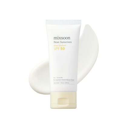 mixsoon Bean Sunscreen-Lightweight Airy Texture SPF 50 No Pilling Korean Sunscreen for Face, No White Cast, Non-Sticky Stocking Stuffers 50ml / 1.69 fl.oz. Korean Glass Skin Care (Bean, 1.69) mixsoon