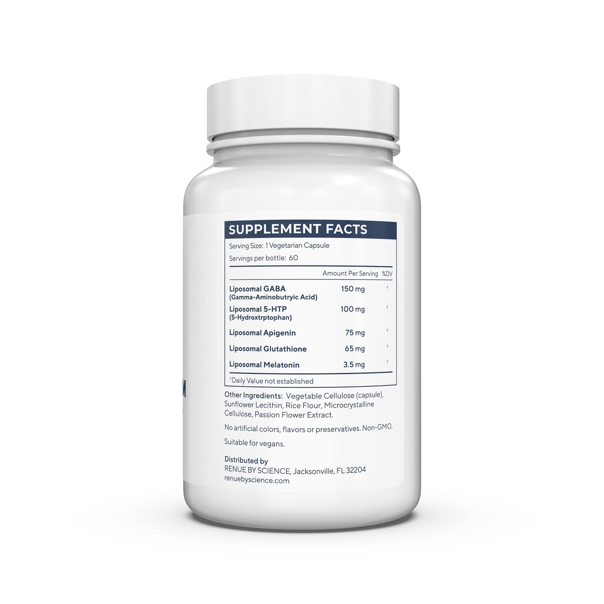 Renue By Science Restore PM | Liposomal Melatonin GABA Supplements | 60 Capsules with Melatonin (3.5mg) 5HTP (100mg) Glutathione (65mg) Apigenin (75mg) GABA (150mg) - Non-GMO | Made in The USA Renue By Science buy australia supplements