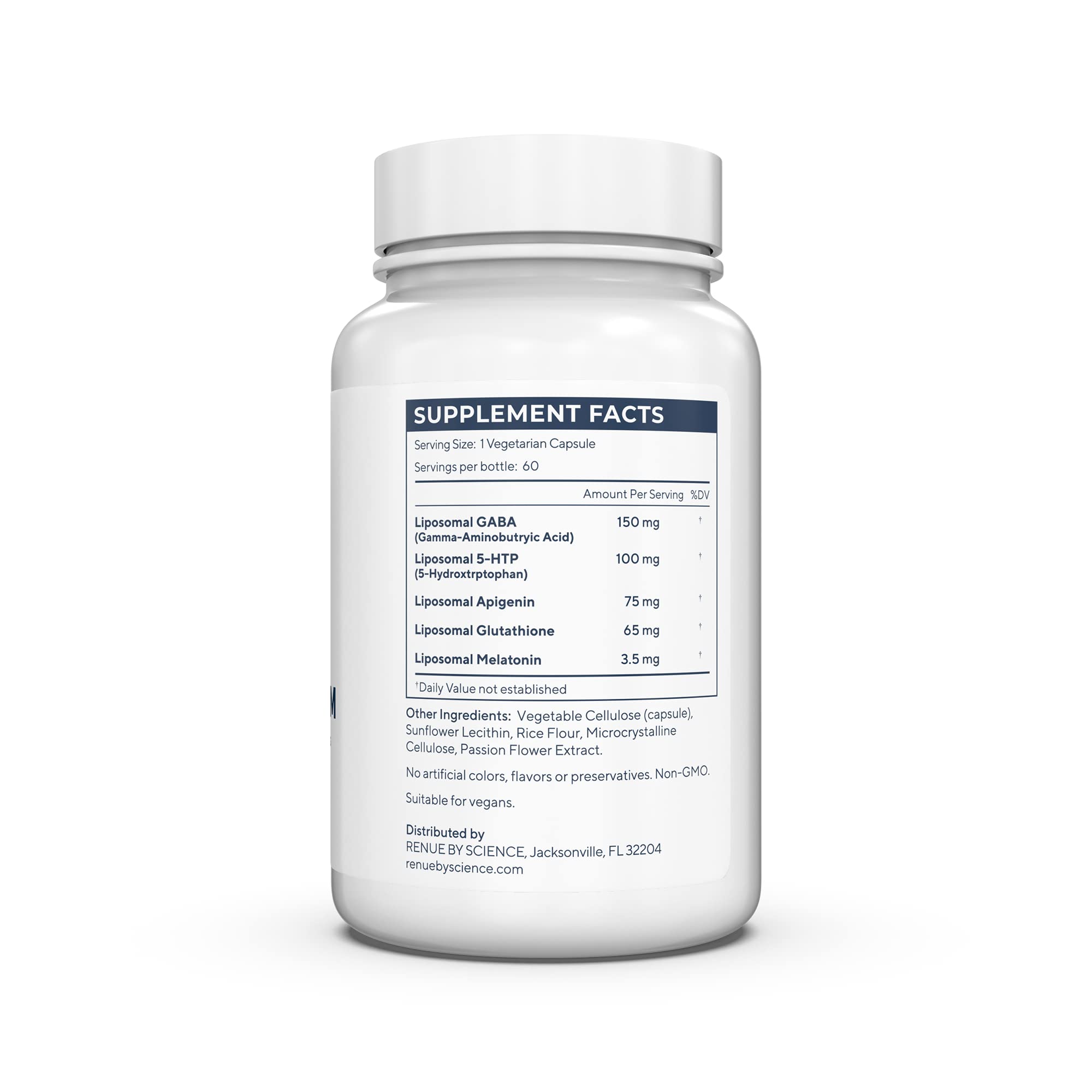 Renue By Science Restore PM | Liposomal Melatonin GABA Supplements | 60 Capsules with Melatonin (3.5mg) 5HTP (100mg) Glutathione (65mg) Apigenin (75mg) GABA (150mg) - Non-GMO | Made in The USA Renue By Science buy australia supplements