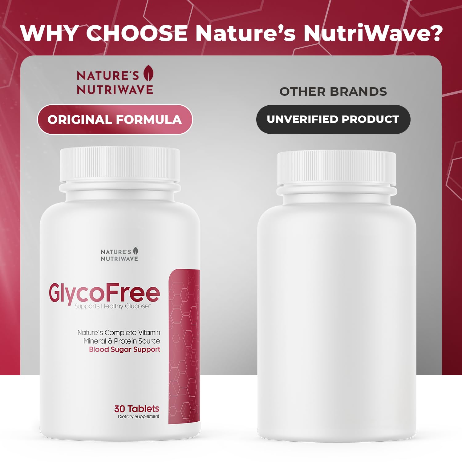 Nature’s NutriWave GLYCOFREE Supplement, Natural Plant-Based Blend with Berberine, Bitter Melon, Cinnamon, Inulin | Non-GMO, Made in USA - 30 Tablets, 3 Month Supply Nature’s NutriWave buy australia supplements