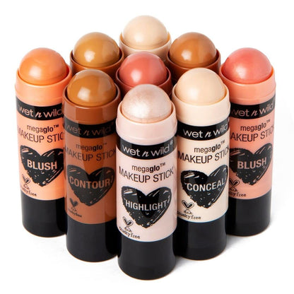 wet n wild MegaGlo Makeup Stick, Buildable Color, Versatile Use, Cruelty-Free & Vegan - Where's Walnut? wet n wild