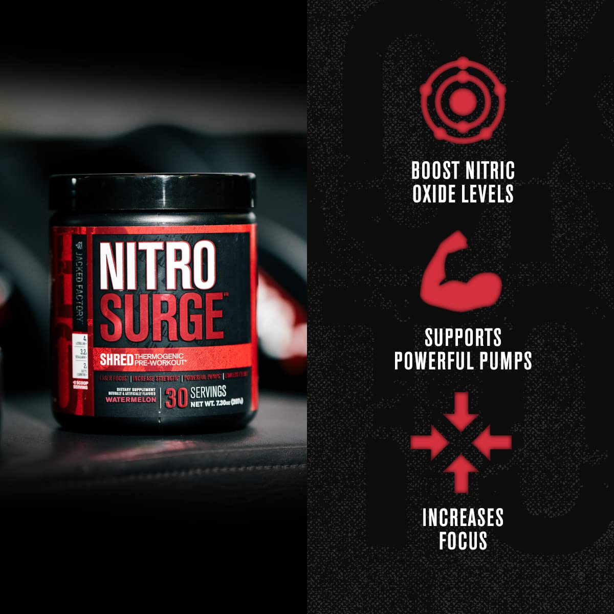Jacked Factory Nitrosurge Pre-Workout in Arctic White & Watermelon Nitrosurge Shred Jacked Factory buy australia supplements