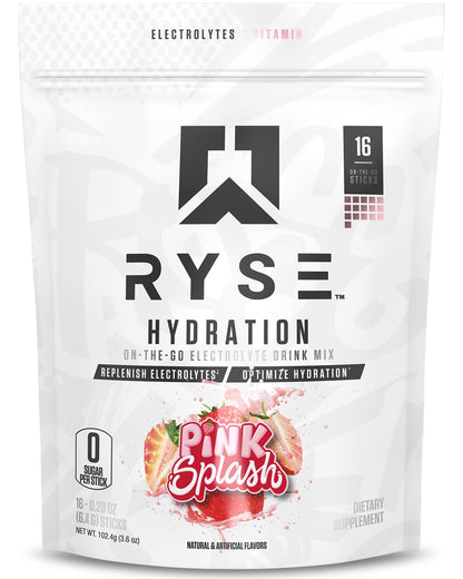 RYSE Hydration Electrolyte Powder Drink Mix Packets - Kool-Aid Grape - Sugar-Free Full Spectrum Electrolytes with Essential Vitamins, Taurine and Choline for Rehydration - 16 Serving Sticks