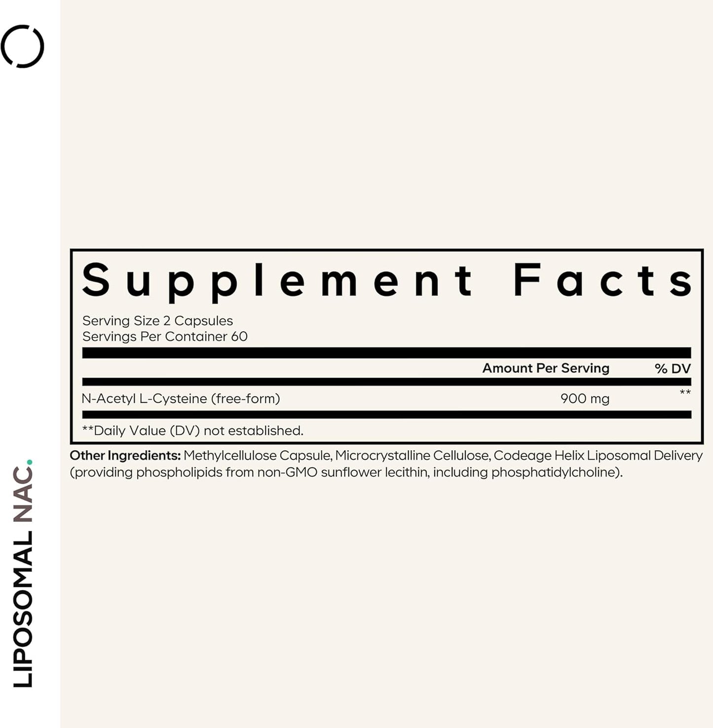 Codeage Liposomal NAC, N-Acetyl L-Cysteine, Free-Form, Vegan, 120 Capsules | Liposomal free-form NAC (N-acetyl L-cysteine), 900 mg per serving. Two-month supply. Gluten-free, dairy-free, vegan, non-GMO.