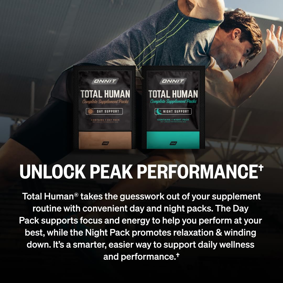 ONNIT Total Human Adult Multivitamin Comprehensive Capsule Packs with Day and Night Support, Daily Vitamin Packs for Men and Women, Dietary Supplement Capsules, 30-Day Supply, 60 Packs ONNIT buy australia supplements