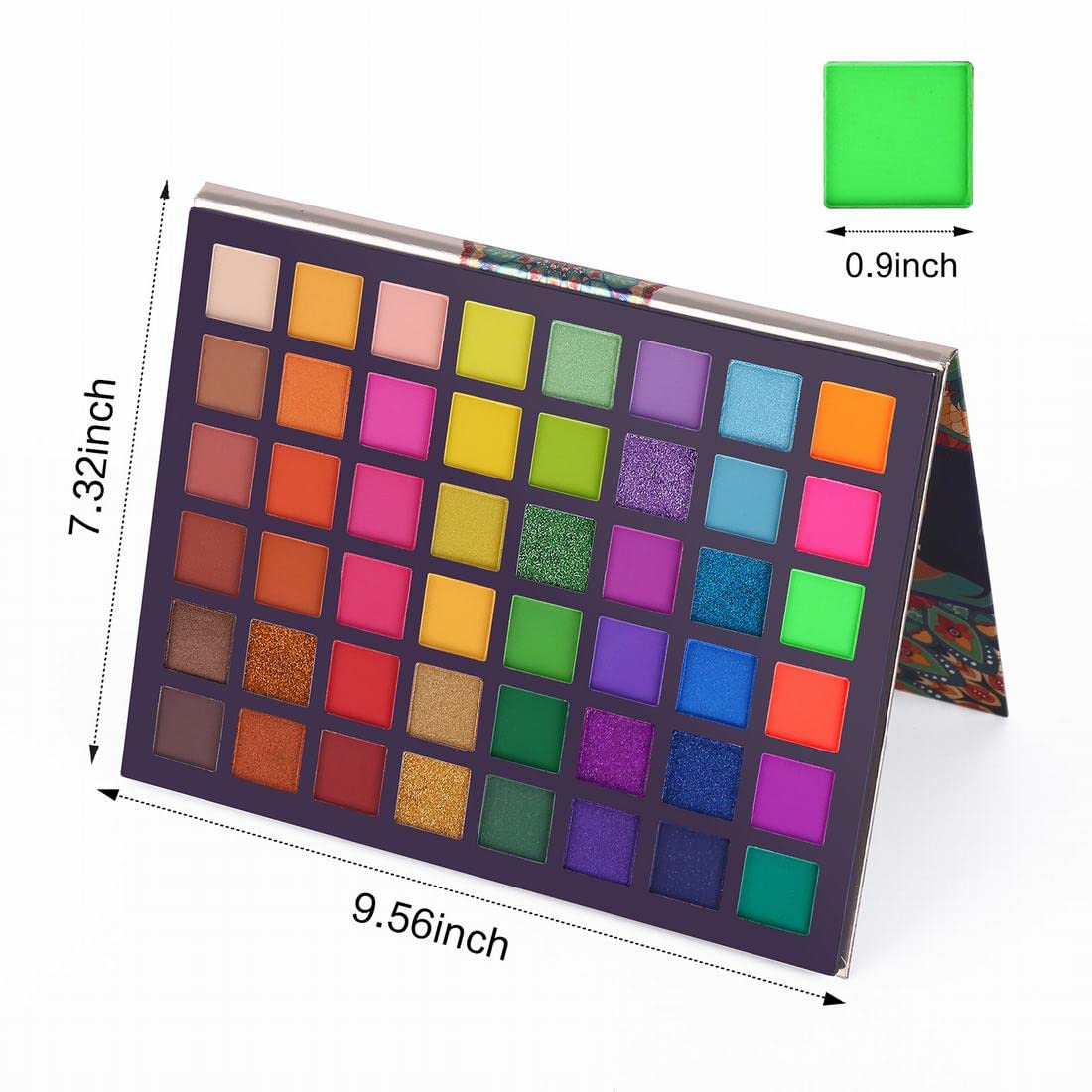 UCANBE EXOTIC FLAVORS Neon Eyeshadow Makeup Palette - 48 Colorful High Pigmented - Rainbow Matte Shimmer Glitter Eye Shadow Make Up Pallet Gift Set UCANBE