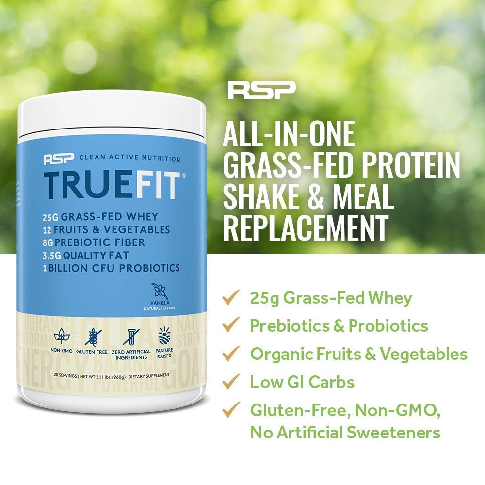 RSP NUTRITION TrueFit Protein Powder (Vanilla 2 LB) with AminoLean Pre Workout Energy RSP NUTRITION buy australia supplements