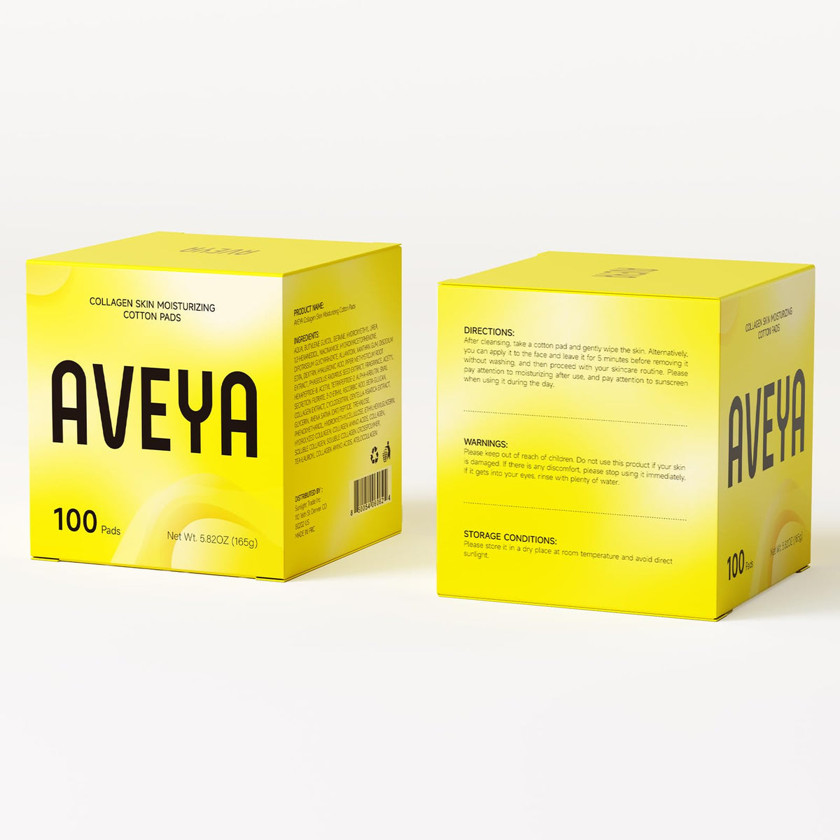 AVEYA Snail Mucin Toner Pads with Collagen & Niacinamide - Hydrating Facial Peeling Pads for Glass Skin & Dark Spots - Pore Minimizing & Brightening Treatment with Peptides & Cica - 100 Count AVEYA