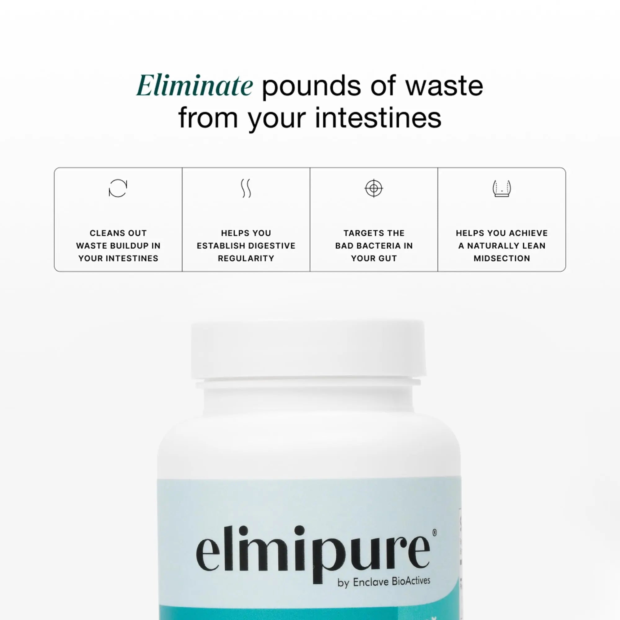 Elimipure Gut Cleanse & Restore Supplement: Natural & Effective Detox Cleanse Capsules | Fortify Your Microbiome | Effortless Morning Stools | Restore Your Gut from The Inside Out Elimipure buy australia supplements