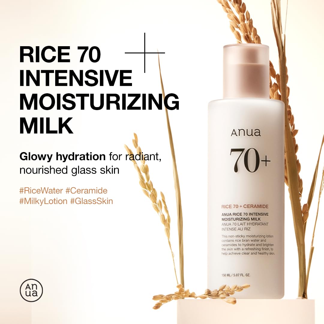 ANUA Rice 70 Intensive Moisturizing Milk, 5.07 fl.oz ANUA