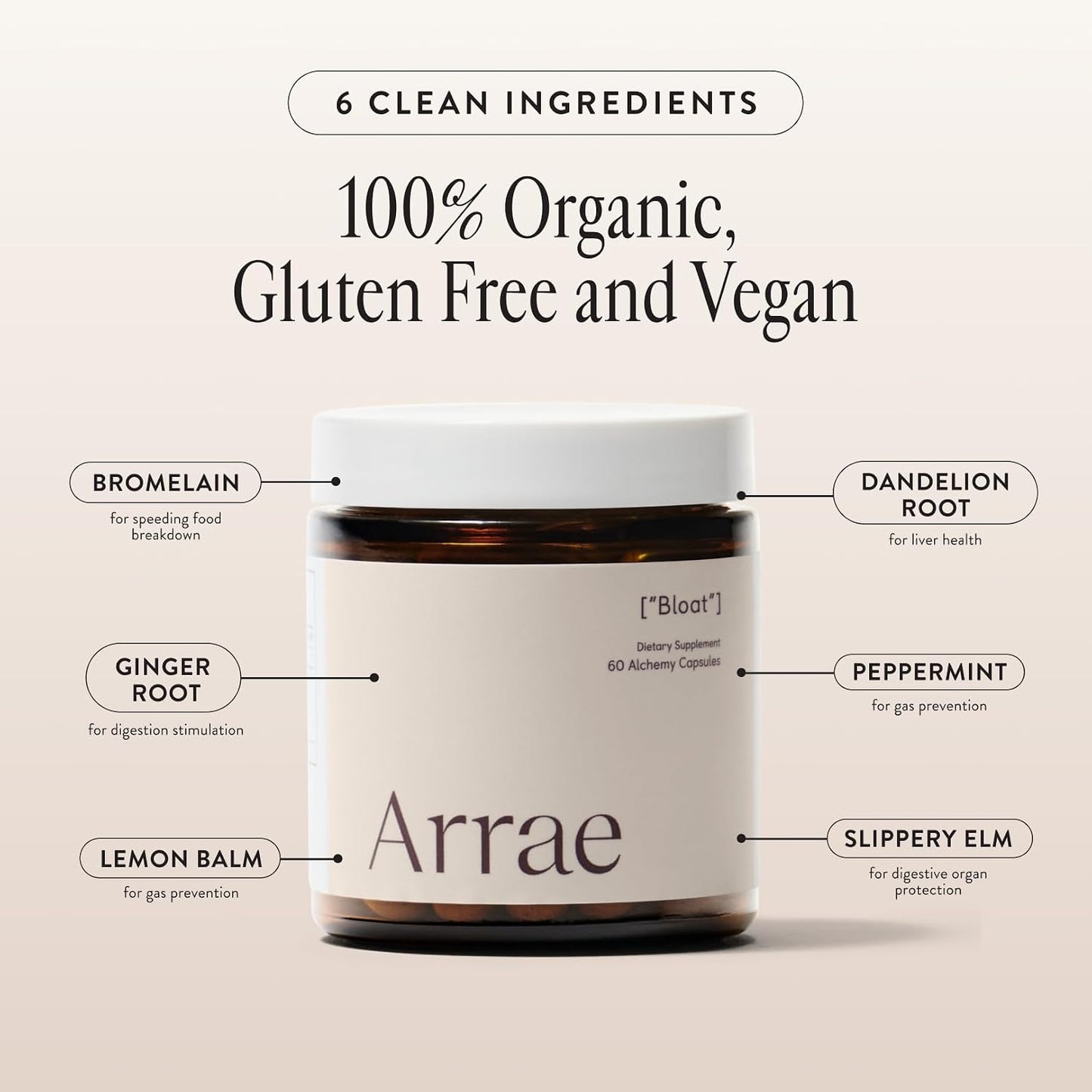 Arrae Bloat + Tribiotic Bundle, Bloating Relief Digestive Enzymes, Gas & Indigestion Relief, Probiotics for Women, Support for Vaginal pH Balance, Immune, and Feminine Health, 60 Capsules Each