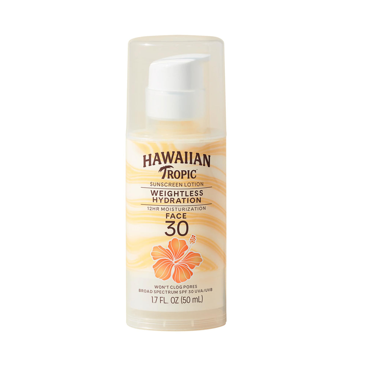 Hawaiian Tropic Weightless Hydration SPF 30 Face Sunscreen, 1.7 Fl Oz Hawaiian Tropic