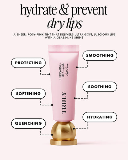 Truly Beauty Soft Serve Hydrating Lip Gloss | Sheer Rosy Pink Tint Truly