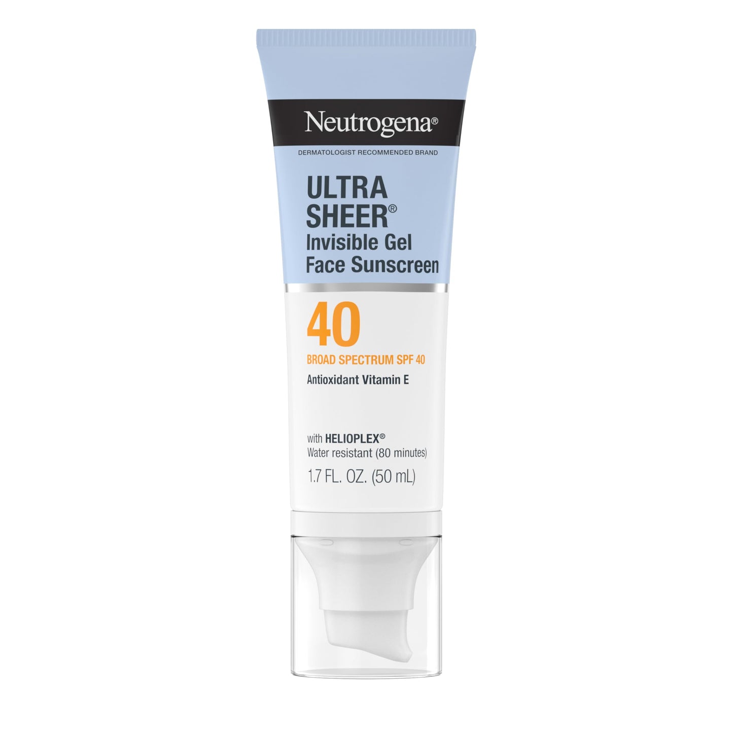 Neutrogena Ultra Sheer Invisible Gel Face Sunscreen SPF 40, Facial Sunscreen & Moisturizer Neutrogena