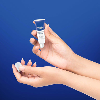 Vaseline Lip Therapy Advanced Healing 3-Pack – White Petroleum Moisturizing Lip Balm for Extremely Dry Lips, 0.35 Oz Ea Vaseline