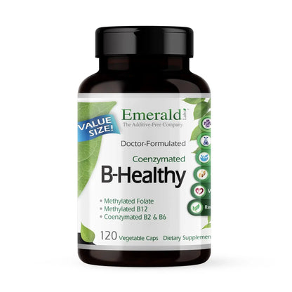 EMERALD LABS B-Healthy - Vegan Vitamin B Complex - Includes Methylated Folic Acid & Full Spectrum B Vitamins - Supports Immune, Brain & Heart Health EMERALD LABS