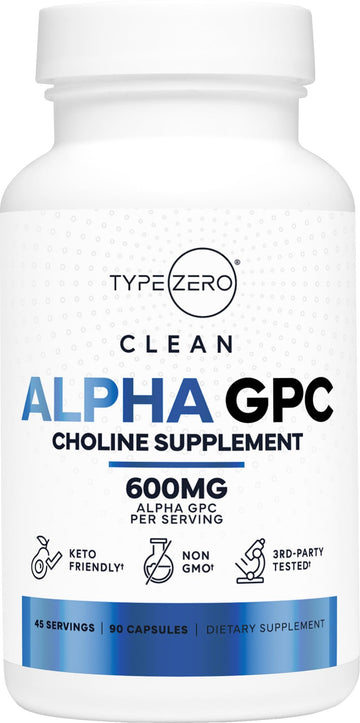 Type Zero Ultra Clean Alpha GPC Choline Supplement (600mg | 90 Capsules) Soy Free, Non-GMO Nootropics Alpha GPC 600mg / 300mg; Alpha-GPC Brain Memory and Focus Supplements Type Zero buy australia supplements