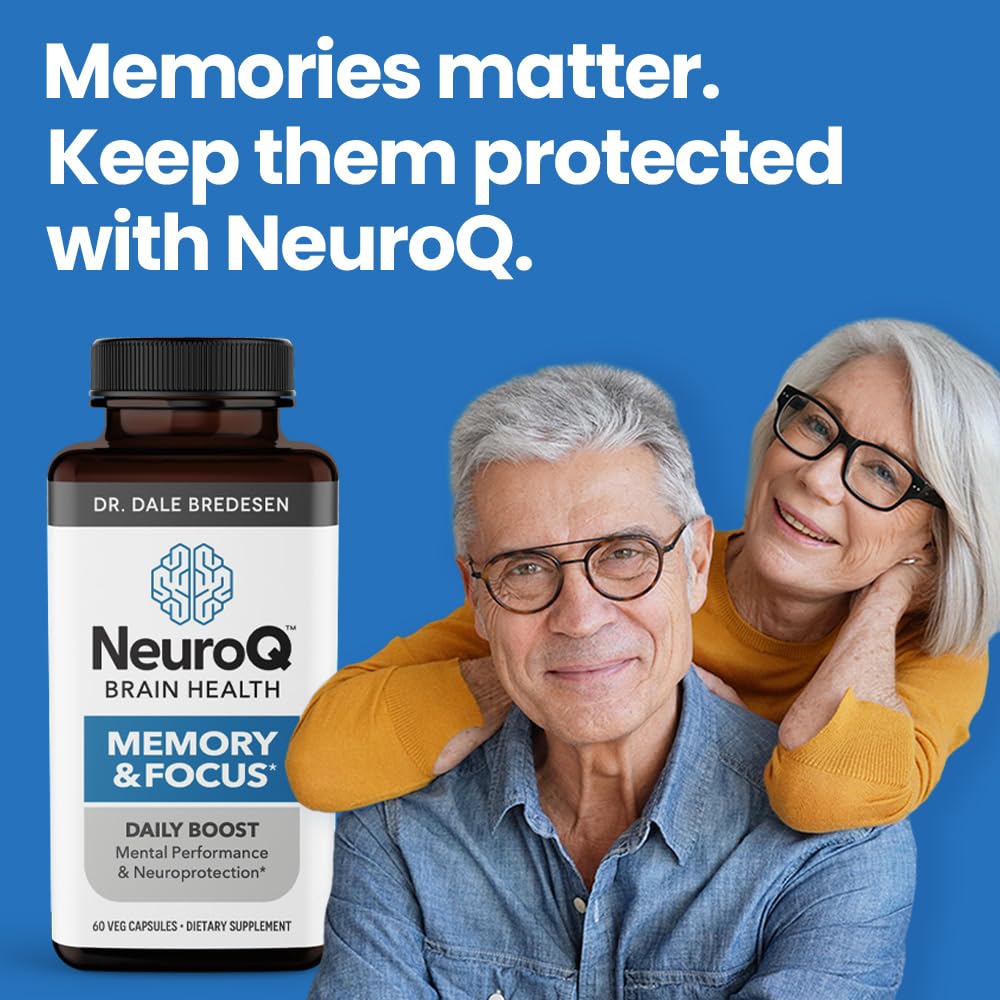 NeuroQ Memory & Focus | Formulated by Neurologist Dr. Dale Bredesen | Addresses All 4 Causes of Cognitive Decline | Ginkgo Biloba, Phosphatidylserine, Gotu Kola, LifeSeasons