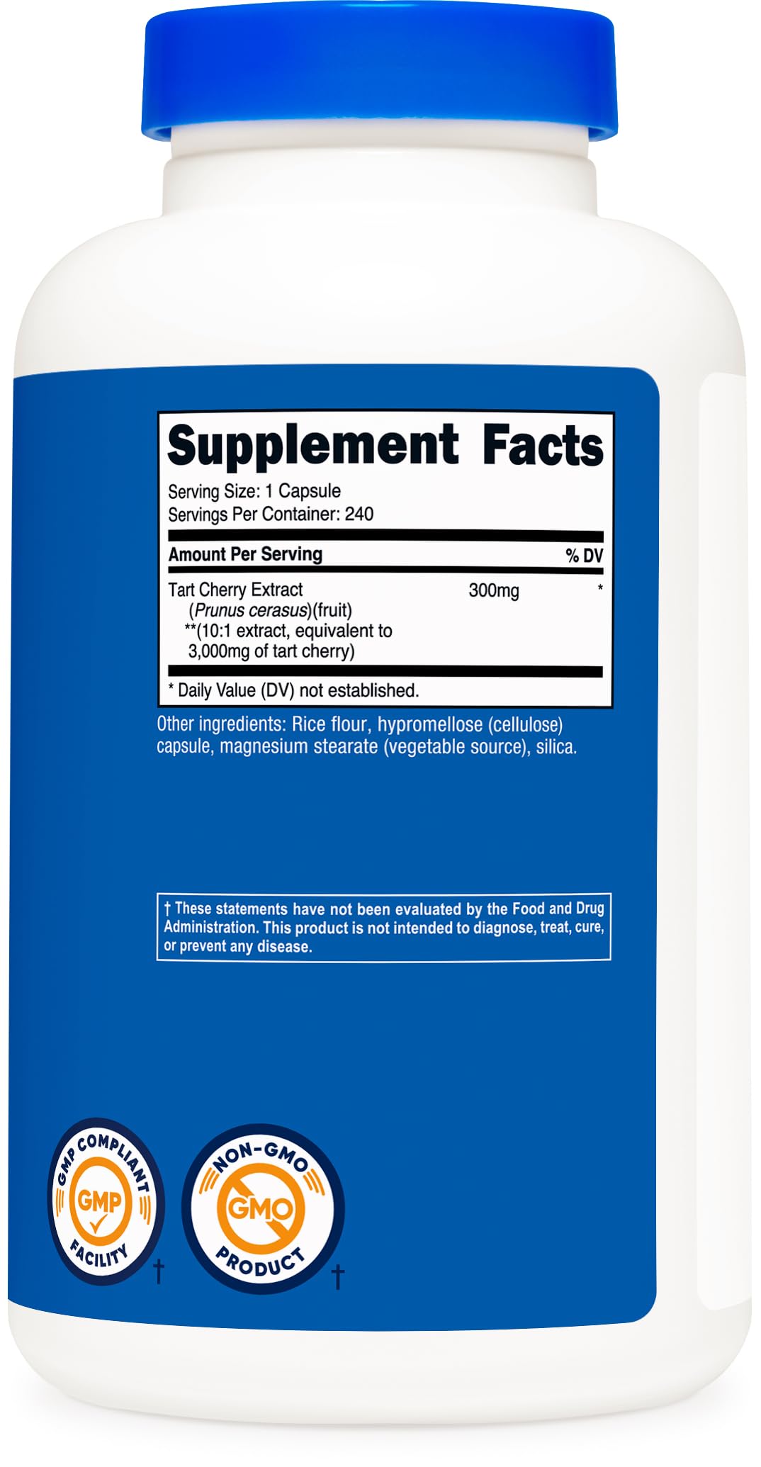 Nutricost Tart Cherry Extract 240 Vegetarian Capsules for 240 Servings per Bottle - Gluten Free, Non-GMO Nutricost