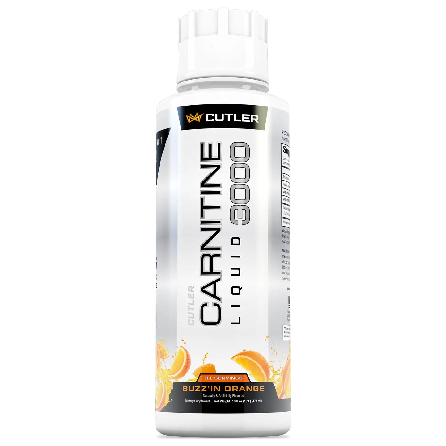 Cutler Nutrition Liquid L-Carnitine Fat Burner Supplement with Acetyl L-Carnitine & L-Carnitine Tartrate - Fat Burner Formula for Optimal Absorption Cutler Nutrition