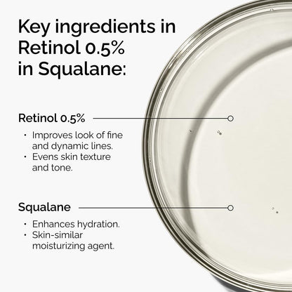 The Ordinary Retinol 0.5% in Squalane, Intermediate Retinol Serum for the Face That Is Anti-Aging and Skin Smoothing, 1 Fl Oz The Ordinary