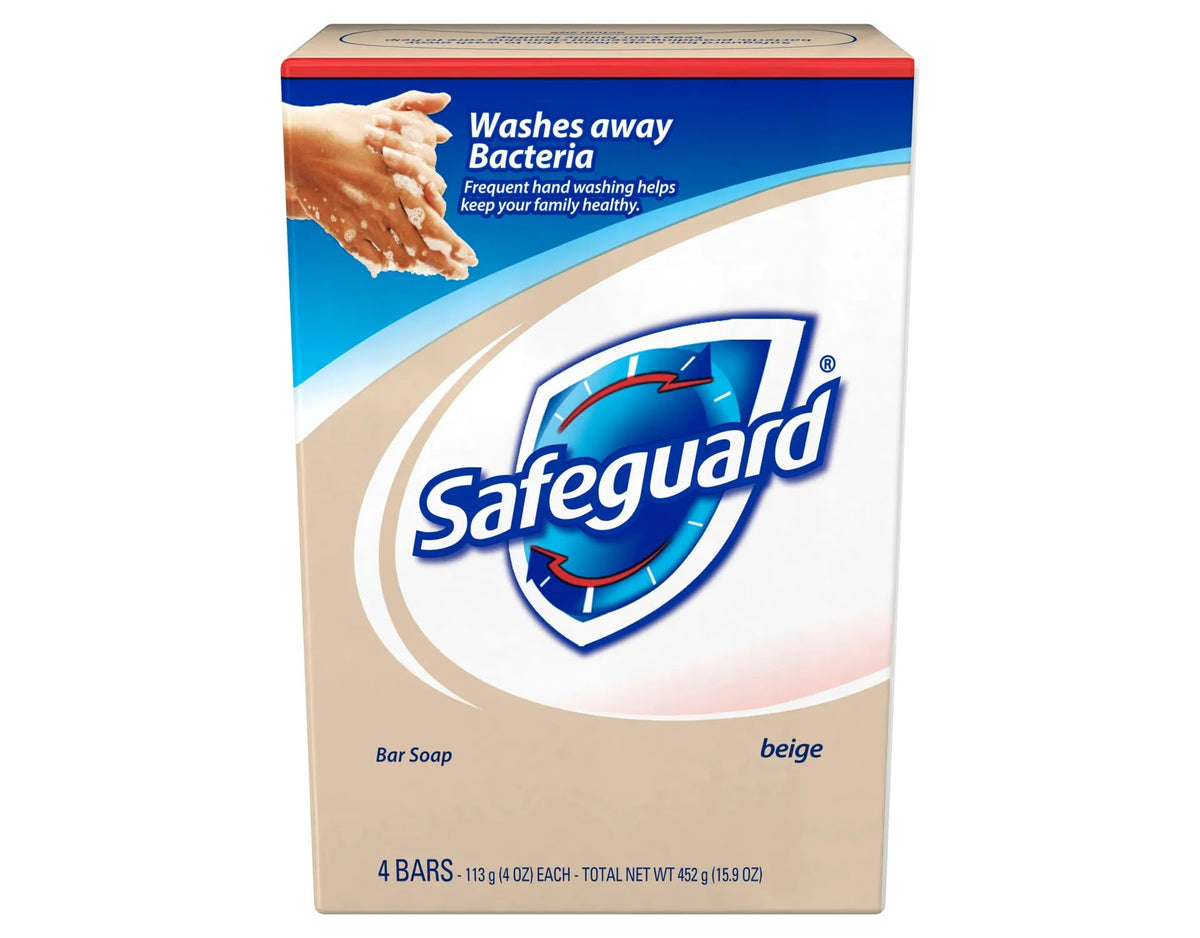 Antibacterial Bath Bar Soap (1 Pack of 4 bars) Safeguard