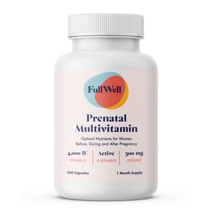 FullWell Women's Prenatal Multivitamin - Healthy Pregnancy Support - Contains Choline & Folate - Supports Fetal Growth FullWell