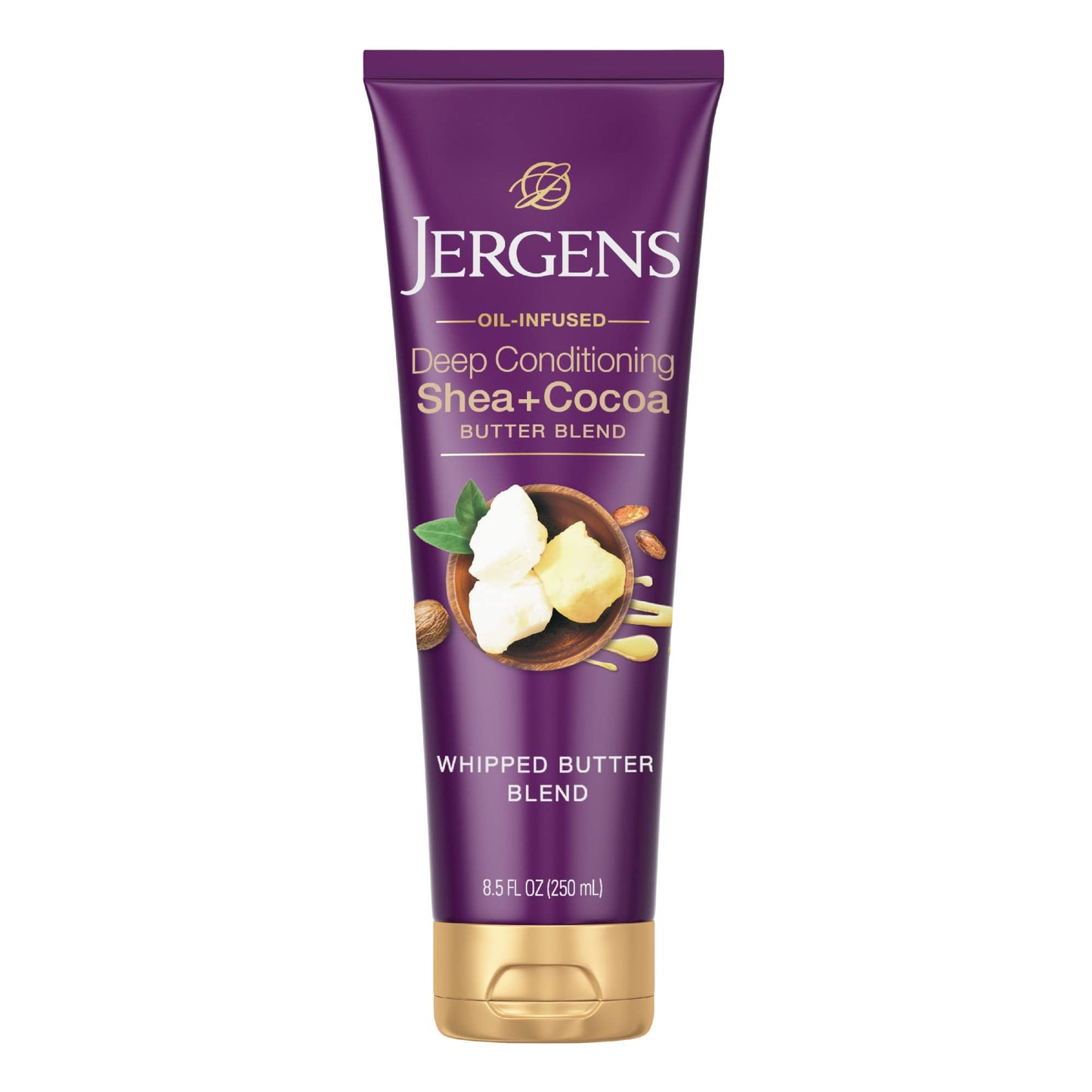 Jergens Shea and Cocoa Whipped Body Butter Lotion, Tone Enriching Hand And Body Lotion for Dry Skin, with Vitamins B3 & E, 8.5 Oz Jergens