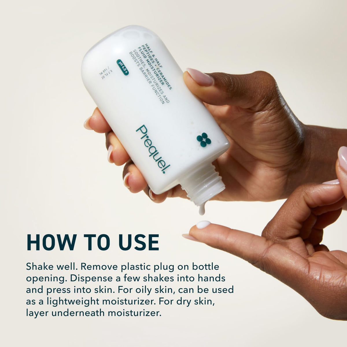 Prequel Skin Hydrating Moisturizer Face Cream, Ceramide Peptide Lotion Prequel