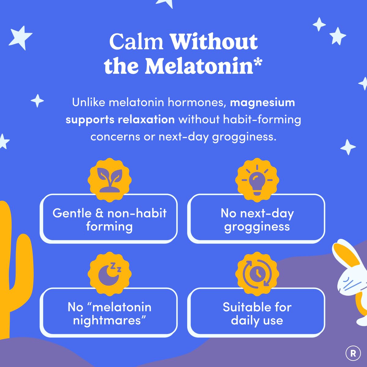 FIRST DAY Kids Magnesium Citrate Gummies (Ages 4+) with No Melatonin | Calm Kids Magnesium Gummies | Bedtime Supplement for Better Sleep with Suntheanine FIRST DAY
