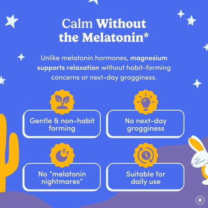 FIRST DAY Kids Magnesium Citrate Gummies (Ages 4+) with No Melatonin | Calm Kids Magnesium Gummies | Bedtime Supplement for Better Sleep with Suntheanine FIRST DAY