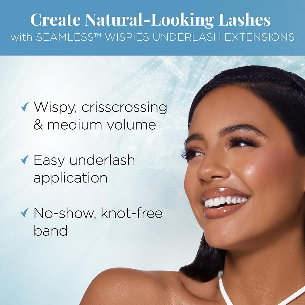 Ardell Seamless Eyelash Extensions Refill Kit Wispies - 32 Assorted Wispy Strip Cluster Lengths Customizable DIY Lash Clusters for Natural Look Lashes, 1 Pack Ardell