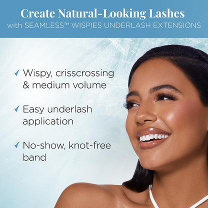 Ardell Seamless Eyelash Extensions Refill Kit Wispies - 32 Assorted Wispy Strip Cluster Lengths Customizable DIY Lash Clusters for Natural Look Lashes, 1 Pack Ardell