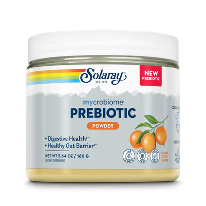 SOLARAY Mycrobiome Prebiotic Powder, Prebiotics for Women and Men, Digestive Nutritional Supplements for Colon and Gut Health, Easy-to-Mix, Non-Bloating Formula, SOLARAY
