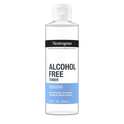 Neutrogena Alcohol-Free Gentle Daily Facial Toner, Fragrance-Free to Tone & Refresh Skin, Gently Removes Impurities & Reconditions Skin, Hypoallergenic, 8 fl. oz Neutrogena