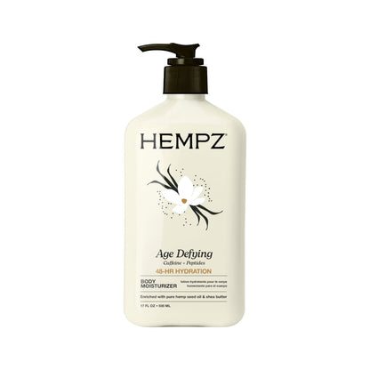 Hempz Age-Defy Body and Hand Lotion for Dry Skin, for Cracked & Crepey Skin, Quick Absorption Moisturizer, Large 17 oz Hempz
